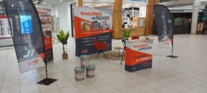 Façades Angevines stand, bannières, produits